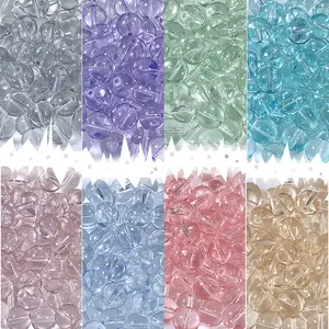 SOJI Hot Selling 10mm Cheap Bulk Crystal Beads Round Loose Smooth Clear Transparent Glass Beads For Jewelry Making