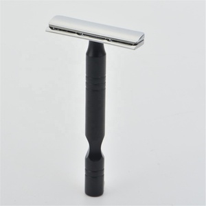 มีดโกนหนวดแบบใบมีดเดี่ยว รุ่น RASB2012 ยี่ห้อ Yaqi สีดำด้าน ด้ามทองเหลือง หัวสังกะสี สำหรับผู้ชาย - Product Image 2