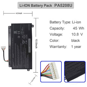 Batterie d'ordinateur portable PA5208 PA5208U-1BRS pour Toshiba Satellite <span class=keywords><strong>P55W</strong></span> E45W E45W-C4200X E45W-C4200 Chromebook CB35-B3330 CB35-B3340 - Product Image 2