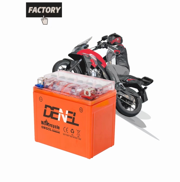 Lead-Acid Battery 6MG5L Replacement Full Gel Long Cycle Life Low Temperature Resistancefor Scooters, Motorcycles, and Mopeds