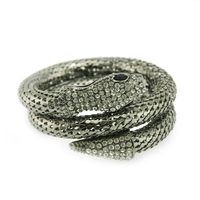 Shein bleu OEM-bracelet de hip hop, perles en diamant glacé, bras manchette, serpent, or, pour hommes et femmes, bijoux, offre spéciale