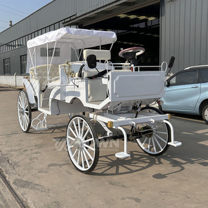 Calèche touristique légère de style vintage avec attelage pour le transport en ville et dans les parcs - Product Image 1