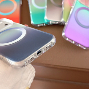เคสโทรศัพท์แม่เหล็กสีเงินไล่เฉดแบบด้าน สำหรับ iPhone 17 Pro 16 15 14 Pro Max ป้องกันการกระแทก ผลิตจากอะคริลิกแข็ง - Product Image 5