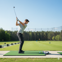 Tapis d'entraînement de golf GSM Premium Modèle 1515NB - Gazon en nylon de 15 mm avec mousse NBR absorbant les chocs de 15 mm pour le swing de golf