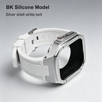 Boîtier de montre en option multicolore Accessoires de montre modifiés Bracelet en caoutchouc Boîtier métallique pour iWatch