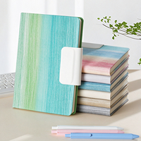 Carnet A5 personnalisé à dégradé de couleurs avec fermeture magnétique, journal en papier épais avec marque-page en ruban, carnet de notes pour le bureau et les affaires
