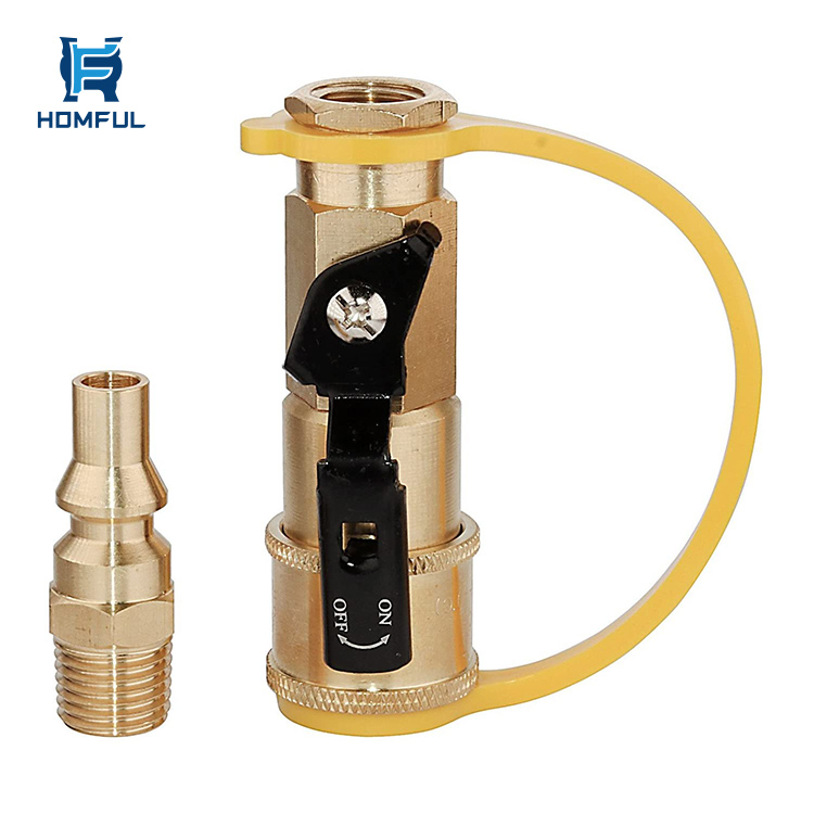 HOMFUL пропан природный газ 1/4 "RV пропан быстроразъемный адаптер для пропанового шланга