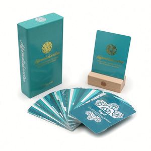 Custom Printed Positive Message Laminated High Quality Cardboard <b>Box</b> Self Dis-Covery Affirmation <b>Card</b> Deck With Stand - Product Image 2