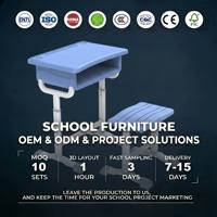 Juego de Mesa y Silla para Aula de Altura Ajustable, Resistente, para Proyectos Escolares, Venta al Por Mayor Directa de Fábrica, ODM