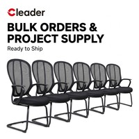 Chaises de bureau ergonomiques en maille avec base cantilever, support lombaire, robustes, pour personnel, visiteurs et cadres, pour réunions