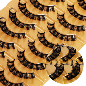 10 paires de rouleaux russes faux <span class=keywords><strong>cils</strong></span> naturel léger parfait curling degré réutilisable adapté aux soins appropriés - Product Image 5