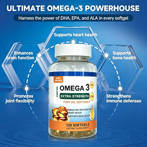 Gélules d'<span class=keywords><strong>huile</strong></span> de poisson Oméga-3 extra forte à forte teneur <span class=keywords><strong>en</strong></span> EPA et DHA, issue de poissons de haute mer, pour le bien-être et le soutien cognitif – Vente chaude OEM - Product Image 3