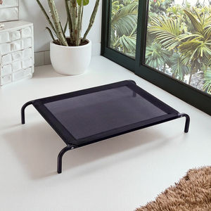 Cama de enfriamiento portátil de lujo para perros grandes Diseño de malla transpirable para interiores/exteriores con marco a prueba de masticación para invierno - Product Image 1