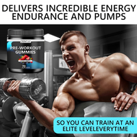 70 hitungan gula bebas rasa Blueberry creine monohidrat Gummies untuk dewasa pre-workout suplemen
