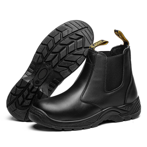 Bottes <span class=keywords><strong>de</strong></span> <span class=keywords><strong>sécurité</strong></span> S3 AIMBOO Chelsea sans lacets, industrielles, imperméables, en cuir véritable lisse, pour hommes, <span class=keywords><strong>chaussures</strong></span> <span class=keywords><strong>de</strong></span> travail - Product Image 2