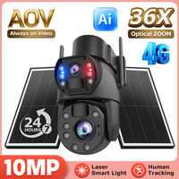 Kamera Bohlam Surya CONDA 10MP 36X 4G WIFI 14W AOV Pan-Tilt Deteksi Gerak Penglihatan Malam CMOS IP66 Alarm Audio Dua Arah Warna Penuh