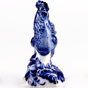 Figura de porcelana azul y blanca, gallo, Zodíaco, animal - Product Image 2
