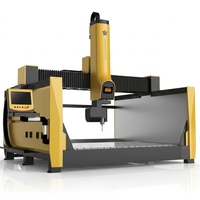 Máquina de grabado CNC de 5 ejes usada para esculturas de piedra 3D con rotación de 360 grados en el eje Z, motor de alta precisión para granito