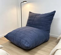 Fauteuil pouf moderne en velours avec housse amovible, rembourré en mousse, canapé-lit une place avec rangement pour usage intérieur