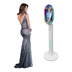 <span class=keywords><strong>Espejo</strong></span> Fotográfico Ovalado Ligero <span class=keywords><strong>con</strong></span> Pantalla Táctil LCD de 13.3 Pulgadas, Elegante <span class=keywords><strong>Espejo</strong></span> para Cabina de <span class=keywords><strong>Fotos</strong></span> - Product Image 6