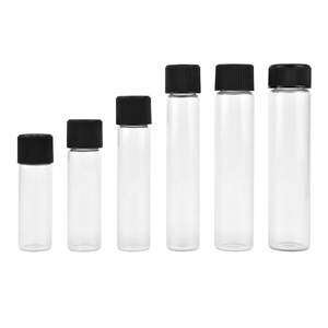 Tube en verre transparent de forme ronde de 30 ml D22*H115mm avec bouchon de sécurité pour enfants - Product Image 6