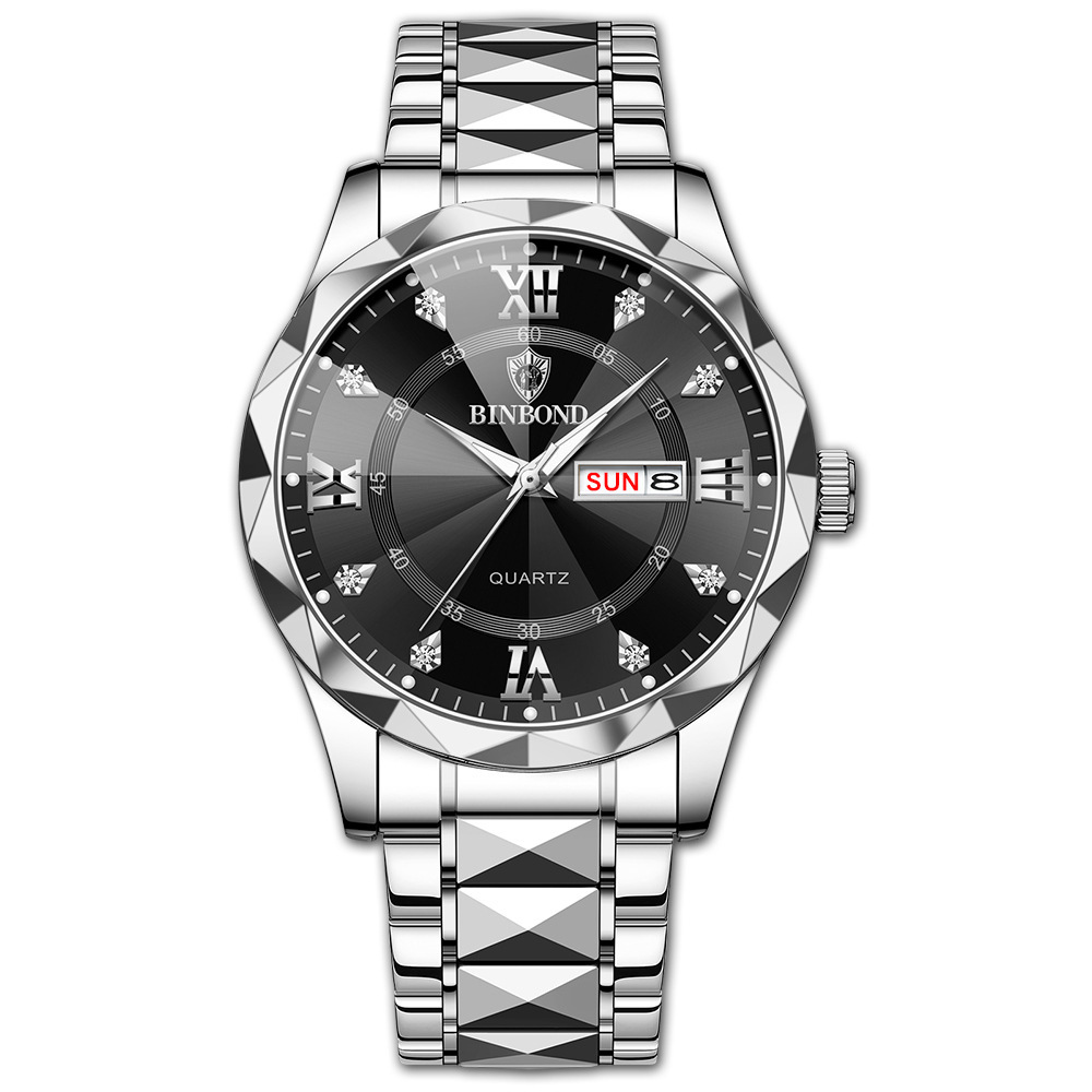 steel-silver black