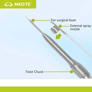 Manipolo Contrangolo Dentale con Turbina ad Aria, Tubo dell'Acqua Staccabile per Spray Esterno, Angolo di Piegatura 20 Gradi per Osteotomia - Product Image 5