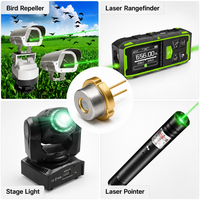Diode laser verte TO9 EEL 520nm 0.5W haute précision pour éclairage de scène industriel, laser répulsif pour oiseaux, niveau laser, vente en gros d'usine LD