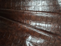 Penjualan Langsung Kulit PU Bermotif Buaya Besar dengan Tampilan Vintage dan Efek Usang untuk Tas Koper, Aksesoris Pelapis Kulit