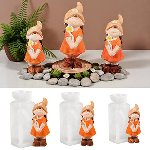 Molde <span class=keywords><strong>de</strong></span> silicona 3D <span class=keywords><strong>de</strong></span> niña <span class=keywords><strong>de</strong></span> las flores para velas, bricolaje, cera aromática, hadas, gnomos, figuras <span class=keywords><strong>de</strong></span> yeso, resina, molde <span class=keywords><strong>de</strong></span> fundición artística, decoración del hogar, regalo - Product Image 2