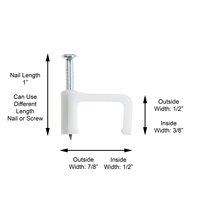 Anhui-Attaches pour câble mural 66 plastique SR Nylon 10000 Clips pour câble plat 100pcs par sac en nylon Chine