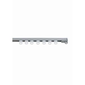 Rail de rideau en aluminium léger 150 cm gris - Product Image 1