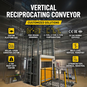 Transportador Vertical Recíproco Industrial VRC con Certificación CE, Elevador de Mercancías de 5000 lb para Centro de Distribución de Almacenes - Product Image 2