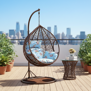 Fauteuils suspendus en rotin en forme <span class=keywords><strong>d</strong></span>'œuf <span class=keywords><strong>pour</strong></span> patio, balançoires en forme de <span class=keywords><strong>nid</strong></span> <span class=keywords><strong>d</strong></span>'<span class=keywords><strong>oiseau</strong></span> <span class=keywords><strong>pour</strong></span> adultes - Product Image 1