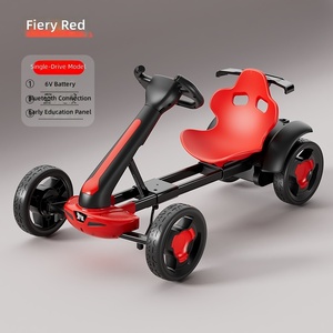 Kart à pédales électrique pliable en acier pour enfants, sans installation, portable, pour les 2-4 ans - Product Image 1