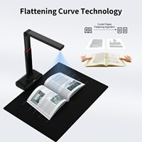 Scanner de documents USB VIISAN, format de capture A2 Max, 130 langues, OCR, auto-égalisation, correction de l'inclinaison, technologie d'élimination des traces de doigts, en stock