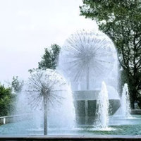 Fontaine de pissenlit en forme de boule de cristal, lumières Led d'extérieur de Style français à vendre