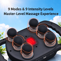 Pistolet de massage chauffant à six têtes à percussion profonde, 9 modes, 9 niveaux d'intensité, télécommande sans fil, silencieux, utilisation sur tout le corps