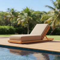 Vente directe usine : Ensemble de salon de jardin en teck moderne anti-UV pour terrasses d'hôtels, idéal pour les centres de villégiature, piscines, jardins et cours.