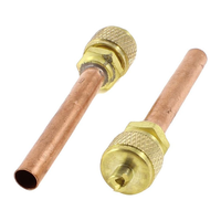 Vanne de climatiseur unidirectionnelle en métal de 1/4 pouces accessoires de réfrigération Tube de cuivre OD vanne d'accès de remplissage monodirectionnelle