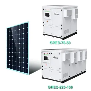 SCU solar+grid+diesel gensets+LFP battery combined hybrid power solar battery energy storage systems 100 kwh 500kwh 1mw 2mw
