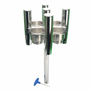 Soporte para Cañas de Pescar de Acero Inoxidable, Base de Montaje Ajustable para Cañas de Barco - Product Image 1