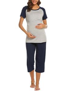 Mamma che allatta maternità donna incinta dolce mamma vestiti incinta e <span class=keywords><strong>allattamento</strong></span> a strati Jogger Set per le donne - Product Image 5