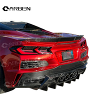 Kit carrosserie en fibre de carbone sèche, diffuseur arrière léger, kit aérodynamique compatible avec Chevrolet Corvette C8