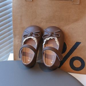 Chaussures pour filles, chaussures de princesse <span class=keywords><strong>à</strong></span> nœud papillon, printemps automne, antidérapantes, semelle souple, chaussures de marche - Product Image 4