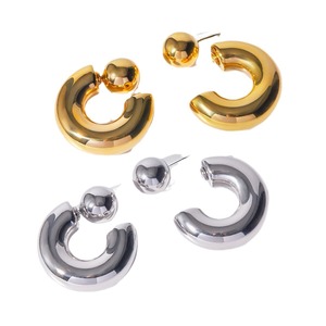 Yueli Geometric <b>Stud</b> <b>Earrings</b> Gold <b>Silver</b> Color Zinc Alloy Fashion Jewelry Gift for Women - Product Image 5