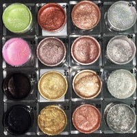 Ombre à Paupières Pailletée Nacrée Métallique Monochrone Diamant Scintillant Soie Illuminateur Liquide Séchage Rapide Gel Paillettes