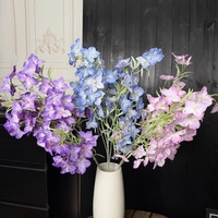 YOPIN-8152 Fleurs d'orchidées artificielles faites à la main, multicolores, en soie, pour mariage, fête à domicile, décoration de la Saint-Valentin