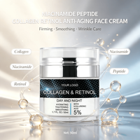 Crème de nuit raffermissante pour le visage OEM ODM 50g, biologique, végétalienne, à base d'acide hyaluronique, de glycérine, de beurre de karité, de vitamine E, pour tous types de peaux, soin du visage