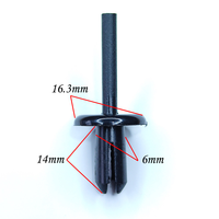 Nouvelles attaches de fixation automatiques à expansion par poussée en nylon PA6 noir mat pour pare-chocs, ailes, passages de roue et intérieur de voiture